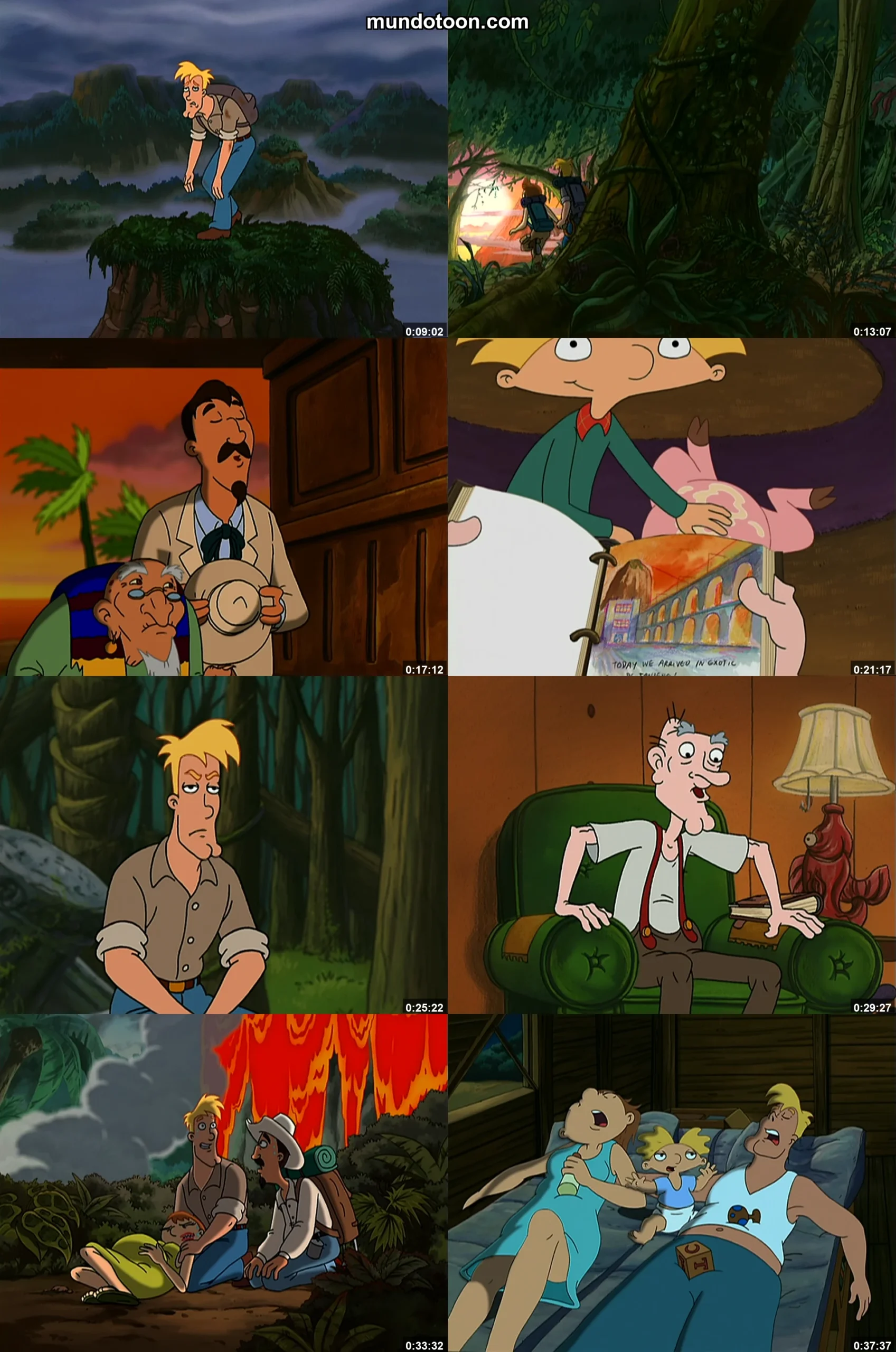 Collage de capturas de pantalla de ¡Oye, Arnold!