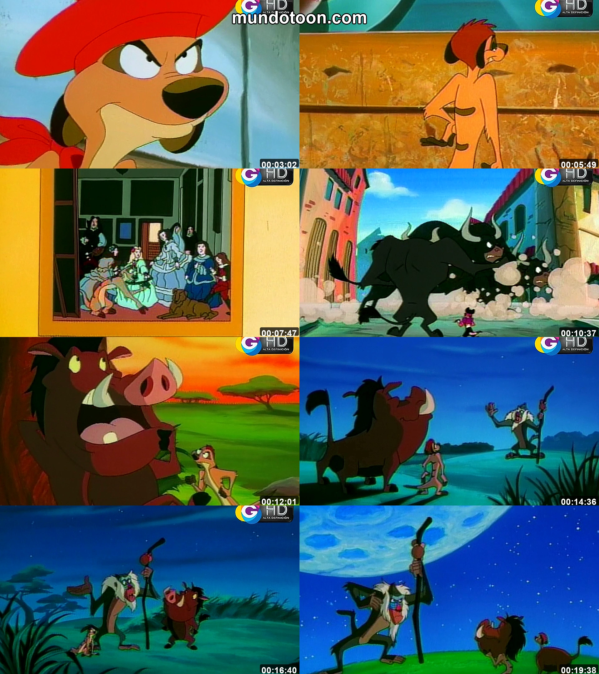 Captura 1 de La serie de Timón y Pumba - Audio Español Latino 1080p Completa