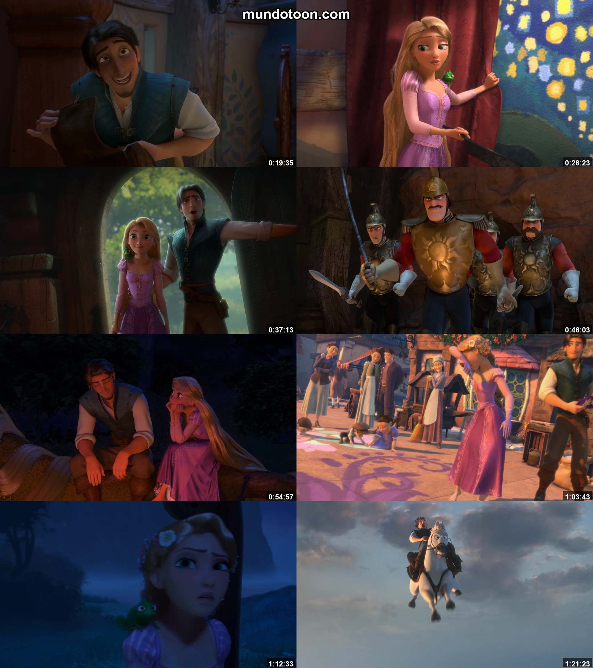 Collage de capturas de pantalla de Enredados