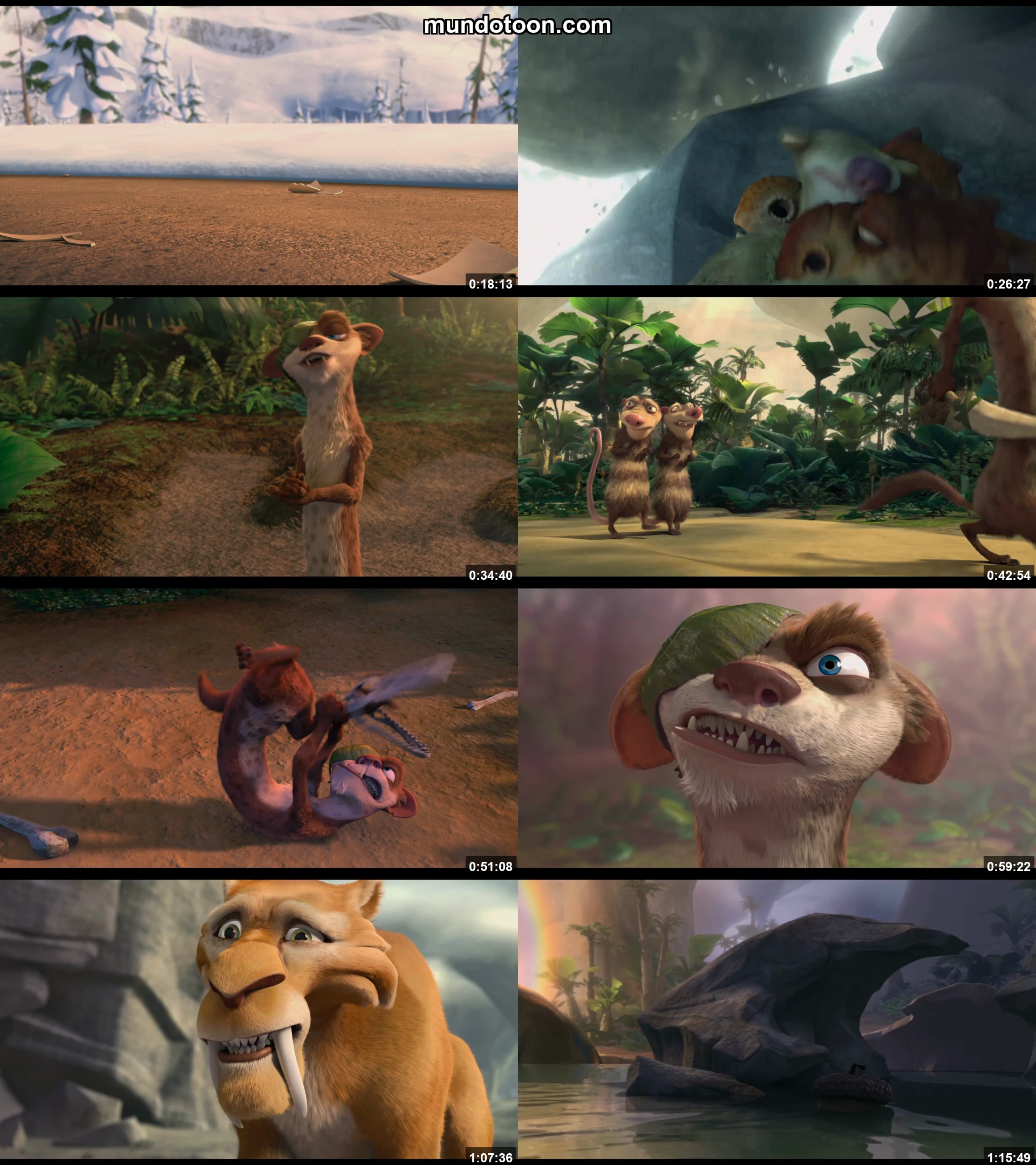 Captura 1 de La era de hielo 3: El origen de los dinosaurios - Audio Español Latino 1080p Completa