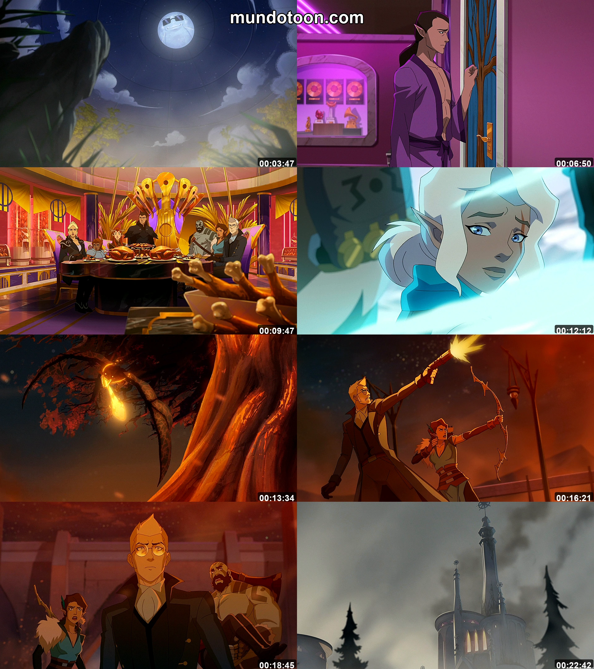 Collage de capturas de pantalla de La leyenda de Vox Machina