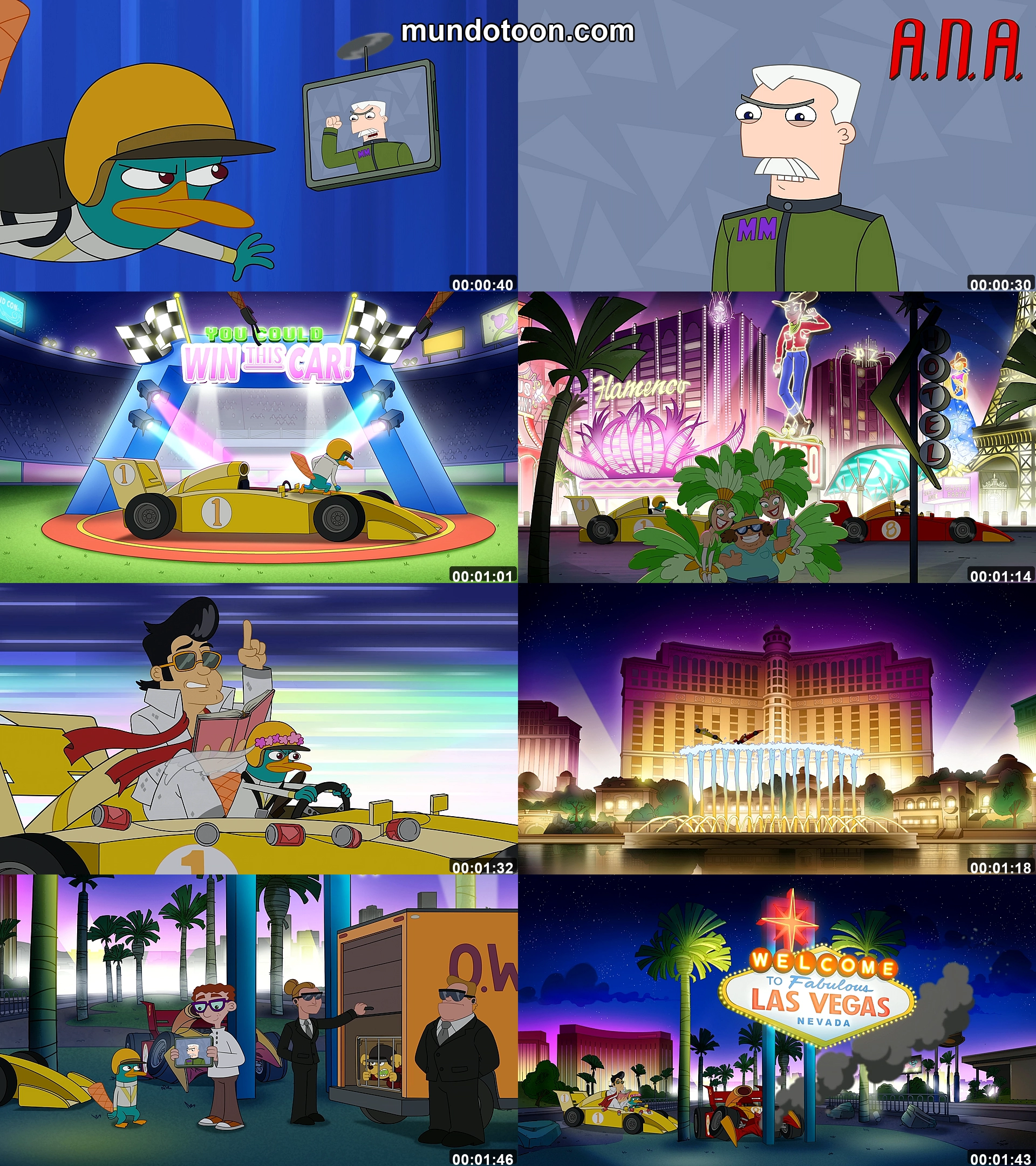 Collage de capturas de pantalla de El agente P. encubierto