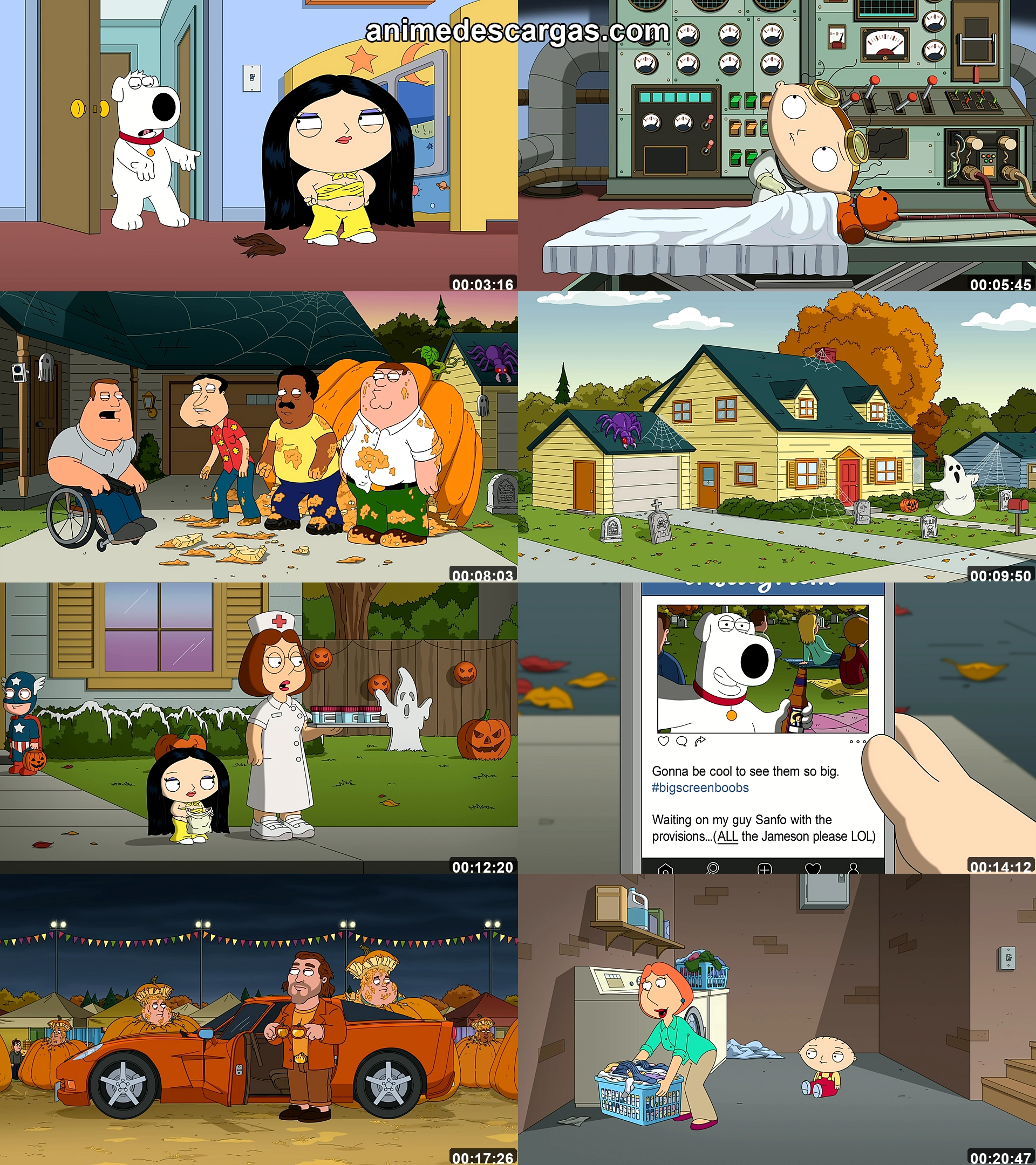 Collage de capturas de pantalla de Padre de familia - Peter, Peter, Caviar Eater