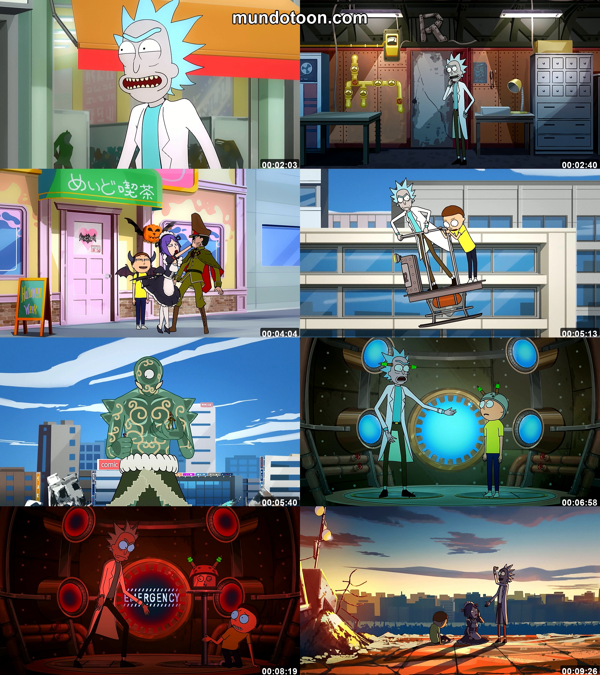 Captura 1 de Rick and Morty; The Great Yokai Battle of Akihabara - Audio Español Latino 1080p Completa