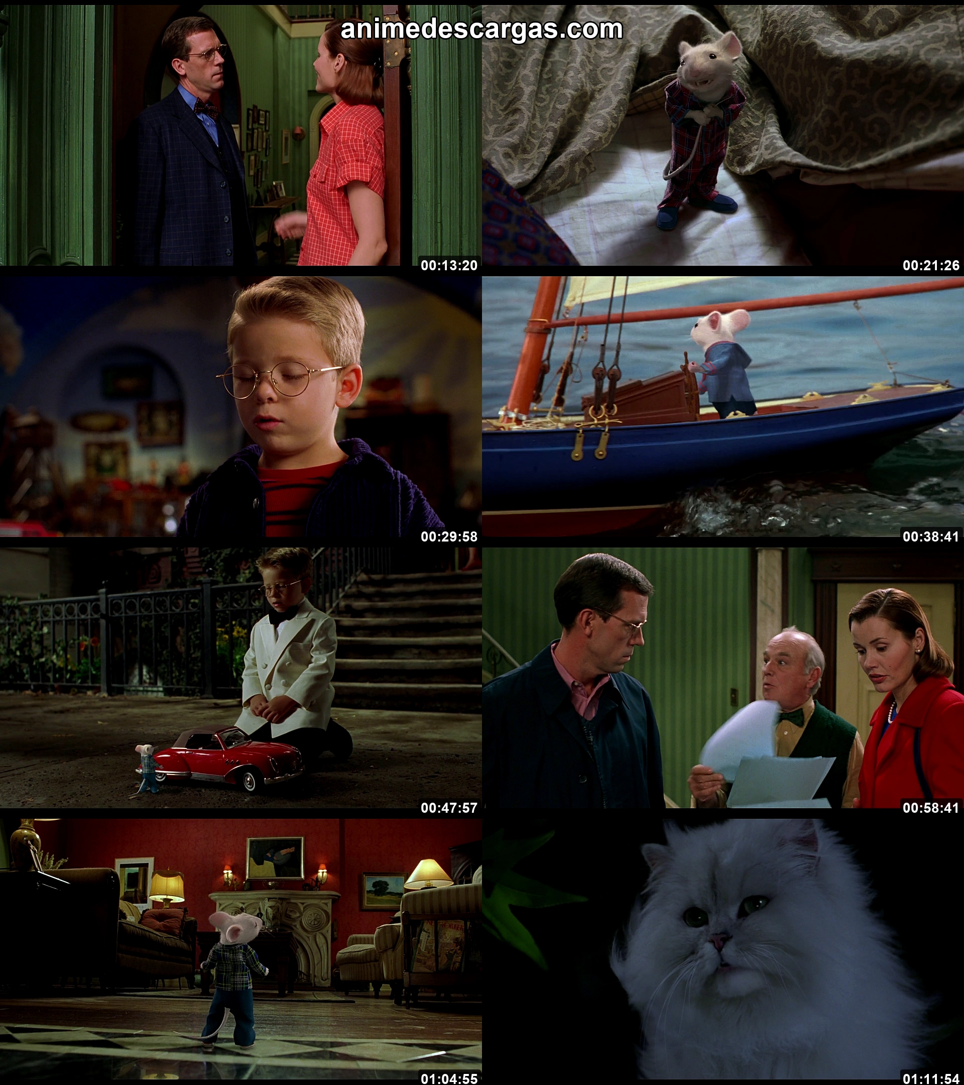Collage de capturas de pantalla de Stuart Little