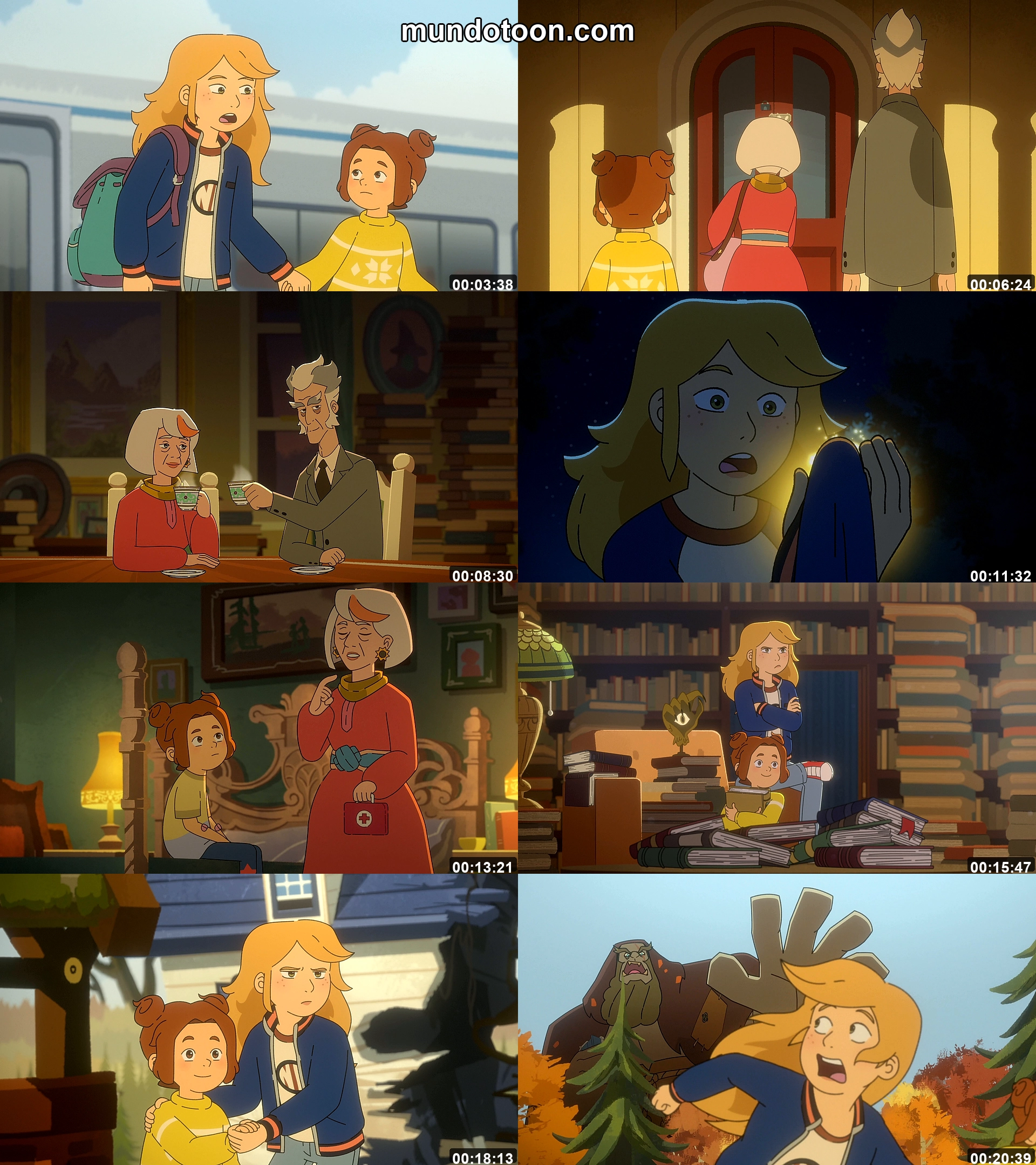 Collage de capturas de pantalla de Las hermanas Grimm