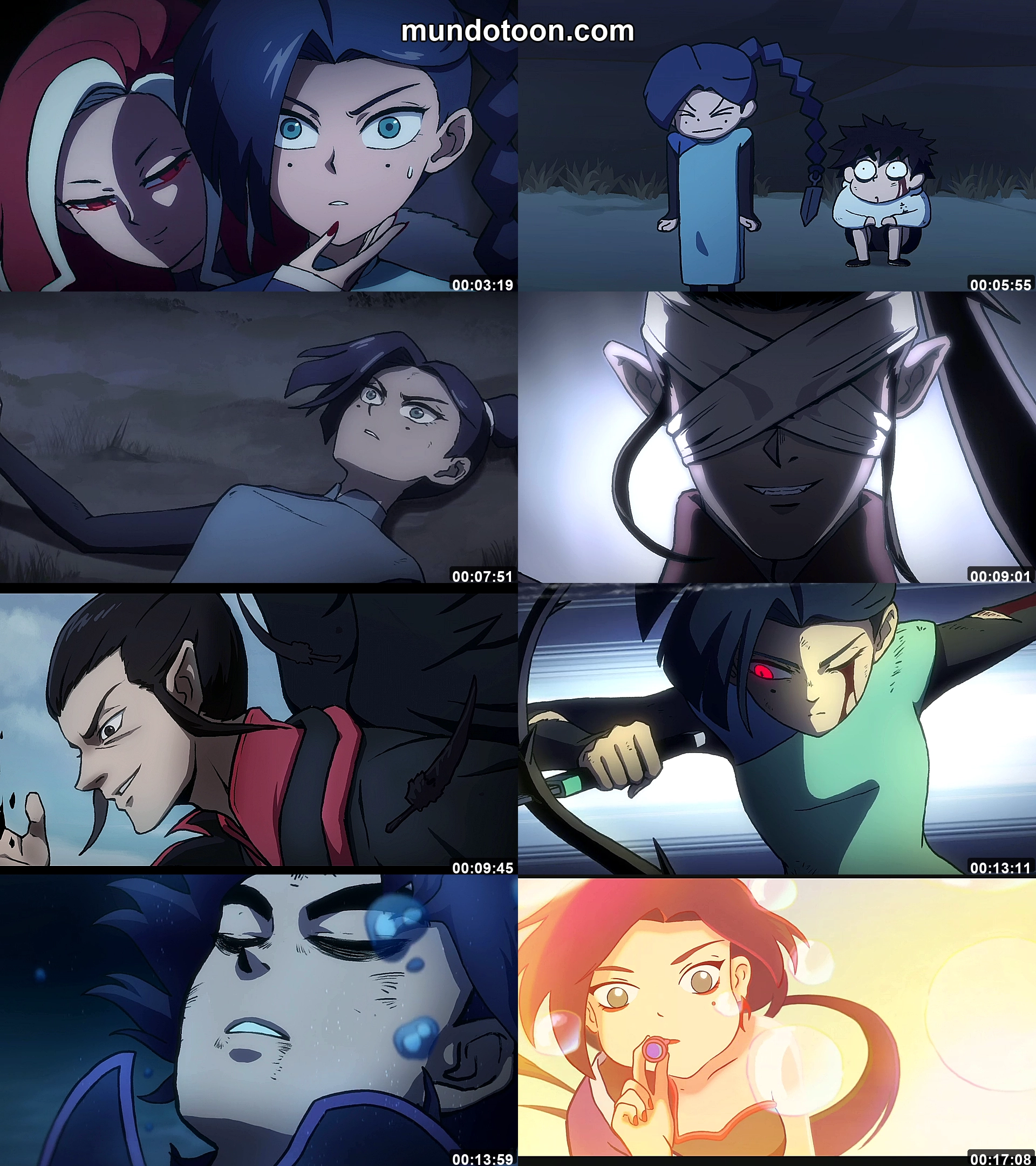 Collage de capturas de pantalla de Scissor Seven