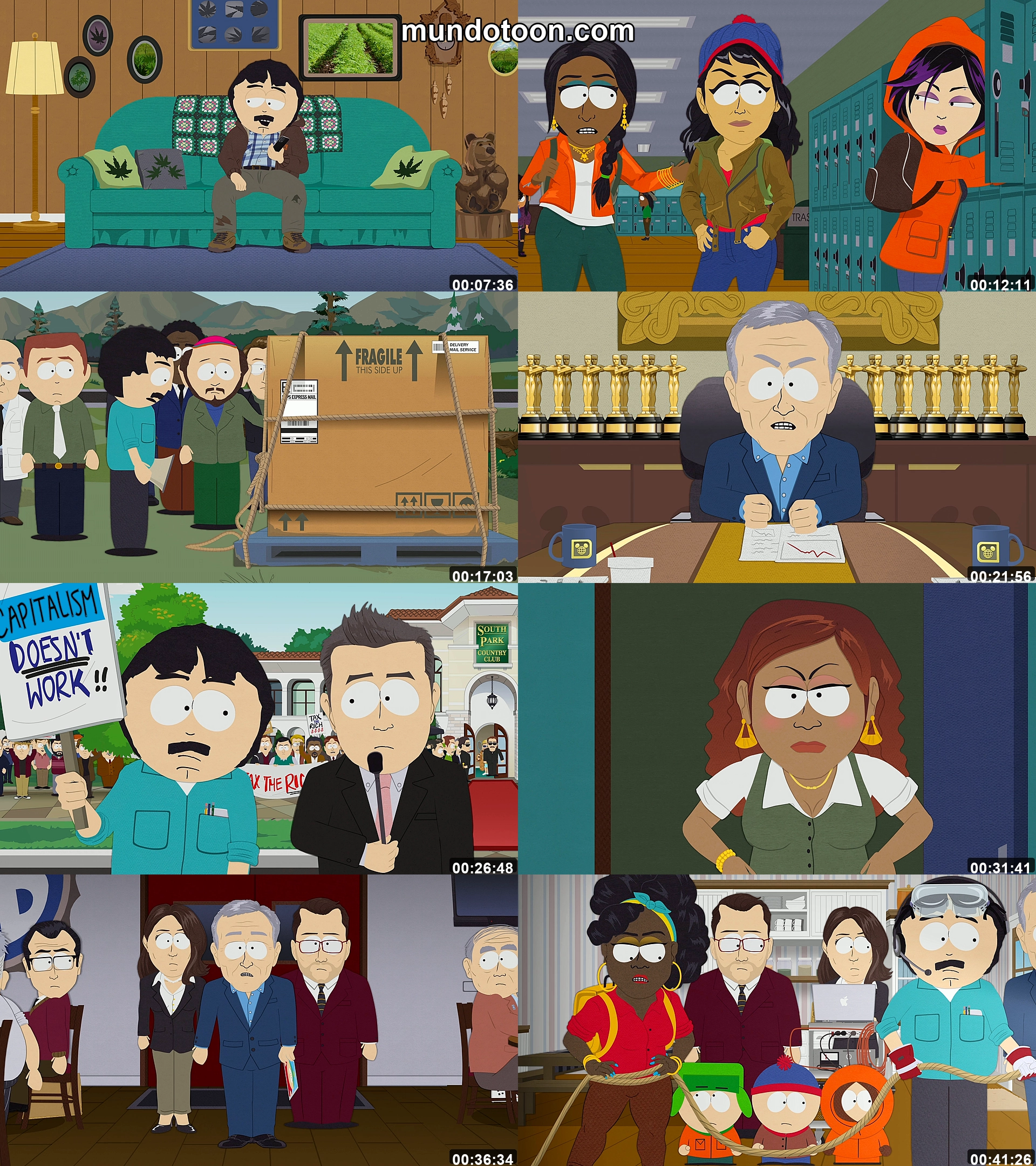 Collage de capturas de pantalla de South Park: Entrando al Panderverso