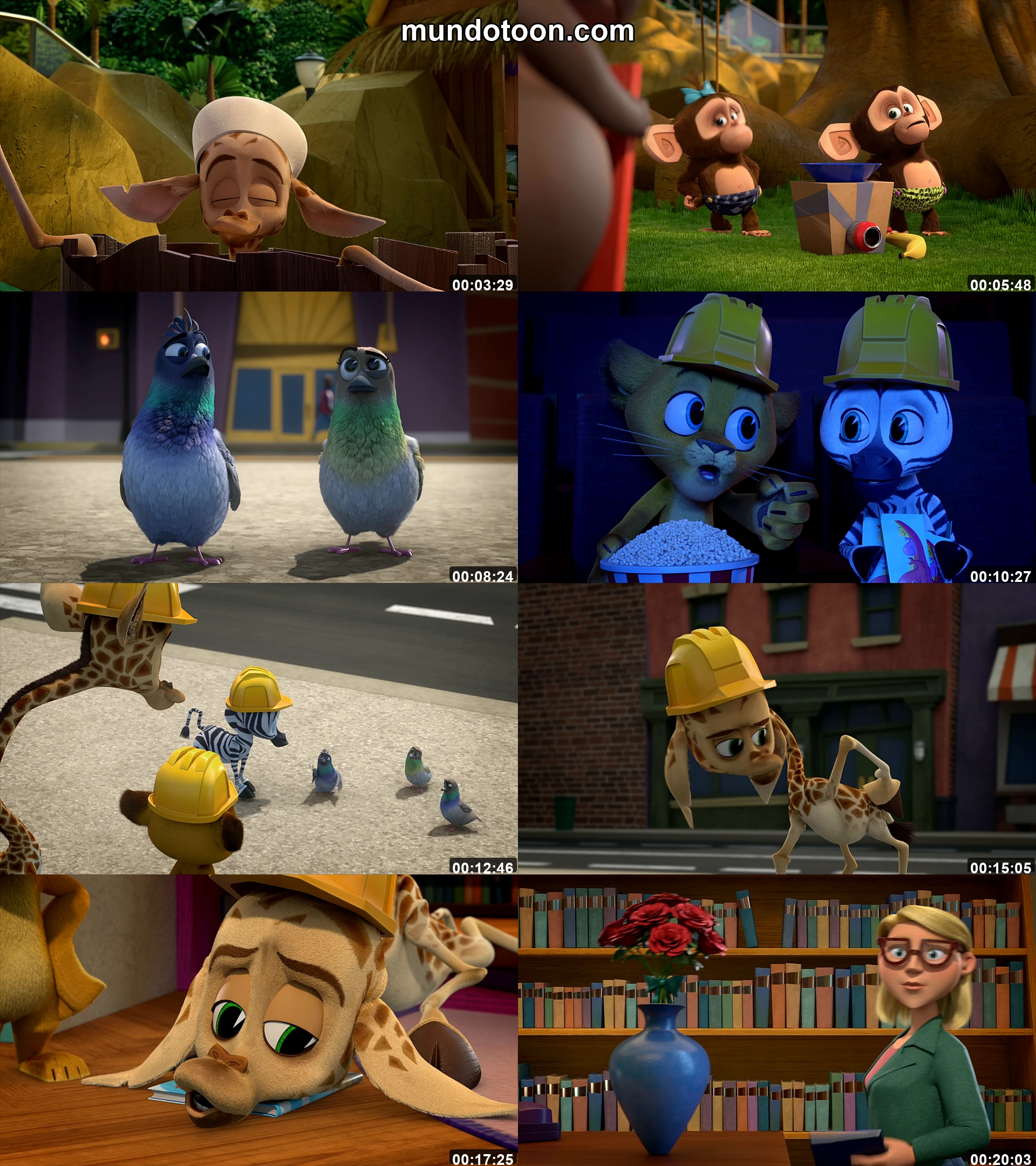 Collage de capturas de pantalla de Madagascar: Algo Salvaje
