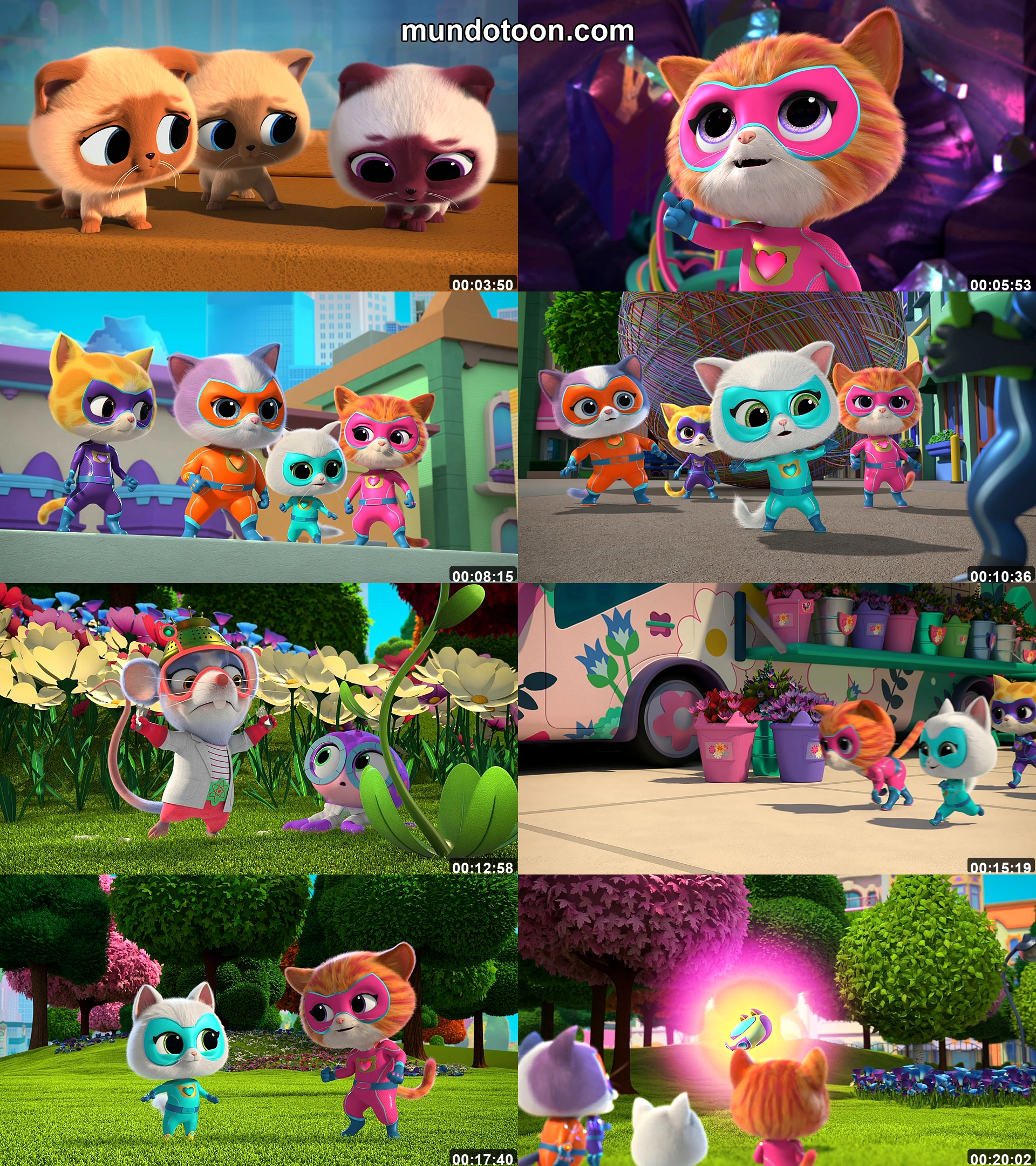 Collage de capturas de pantalla de Supergatitos