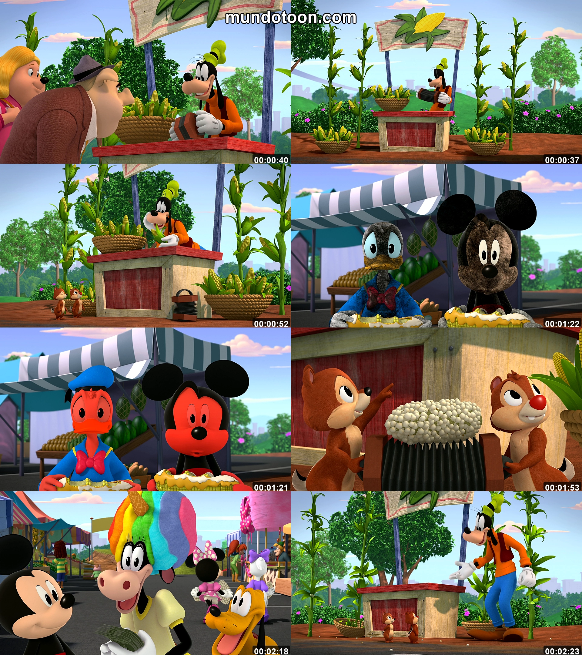 Collage de capturas de pantalla de Chip 'n Dale's Nutty Tales