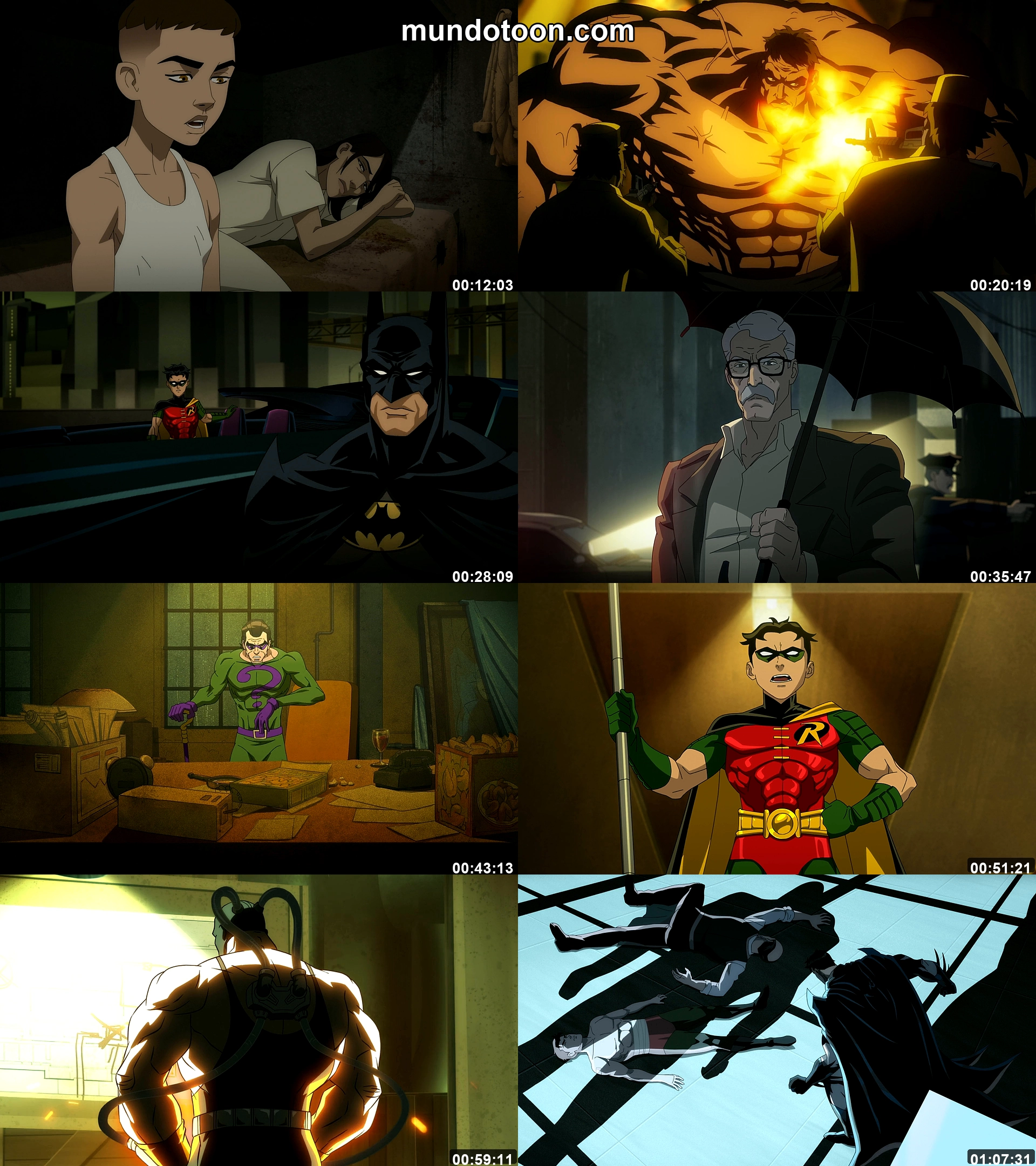 Collage de capturas de pantalla de Batman: Knightfall Part 1: Knightfall